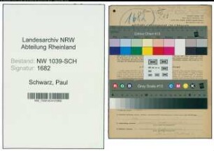 Entnazifizierung Paul Schwarz , geb. 19.04.1914 (Kaufmann)