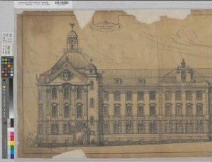 Recklinghausen (Recklinghausen) Amtsgericht Ansicht 1905 o.M. 69 x 139 Zeichnung (Tusche) Erberich Staatshochbauamt Münster