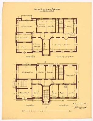 Kreishaus, Neutomischel: Grundriss EG, 1. OG