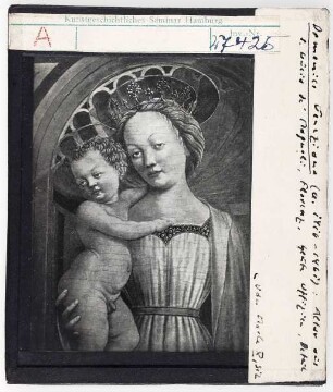 Domenico Veneziano: Maria mit Kind aus der Altartafel von Sta. Lucia dei Magnoli, Sacra Conversazione, Florenz, Uffizien