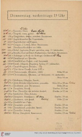 Donnerstag, nachmittags 15 Uhr (Nr. 157-392)