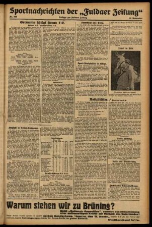 Zweite Ausgabe vom Dienstag, den 17. November 1931.