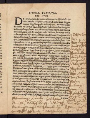 A4r-C3v, Literae Pacifivationis Publ. - Cautio Caesarea Pacis Publicae.