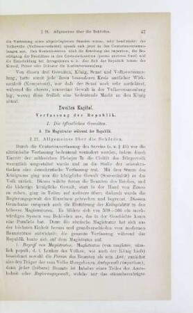 Zweites Kapitel. Verfassung der Republik