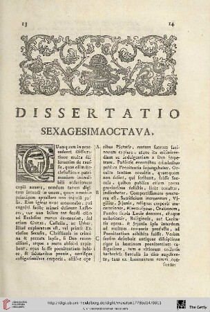 Dissertation sexagesimaoctava