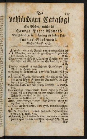 225-248, Fünftes Suplement