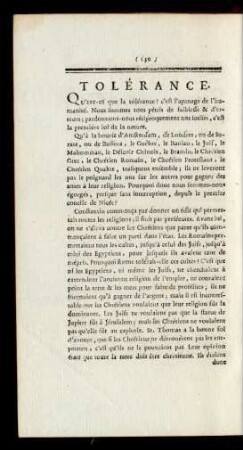 Tolérance