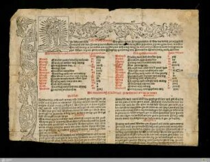 Almanach auf das Jahr 1487, für Leipzig