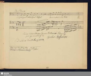 Graben-Hoffmann, Gustav Heinrich; 1884 [Noten- und Texteintrag]