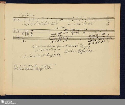 Graben-Hoffmann, Gustav Heinrich; 1884 [Noten- und Texteintrag]