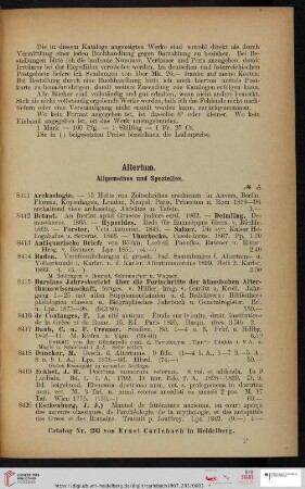 Altertum (Nr.:8411-9180)