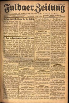Ausgabe vom Donnerstag, den 08. Juli 1926.