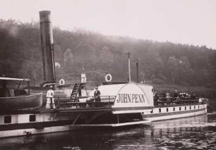 Dampfer John Penn : Personen-Seitenraddampfer "John Penn" (1864, Werft Blasewitz) der Sächsisch-Böhmischen Dampfschiffahrtsgesellschaft
