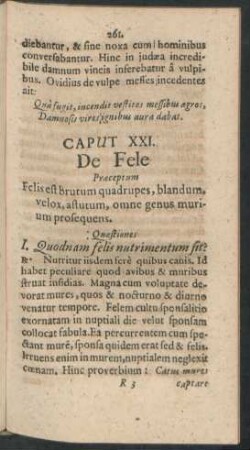 Caput XXI. De Fele