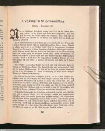 XIV. Kampf in der Hermannstellung