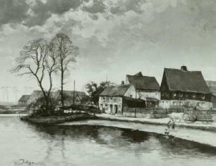 Häuser am Teich
