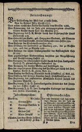 Zeitrechnung : [1777]