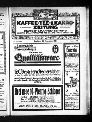 Nummer 19. 23. September 1915