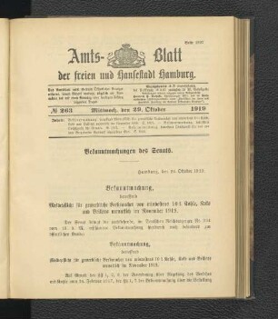 No.263, Mittwoch, den 29. Oktober 1919