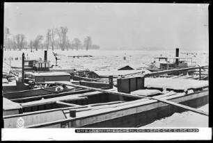 Dresden, die vereiste Elbe 1929, Dresden-Pieschen