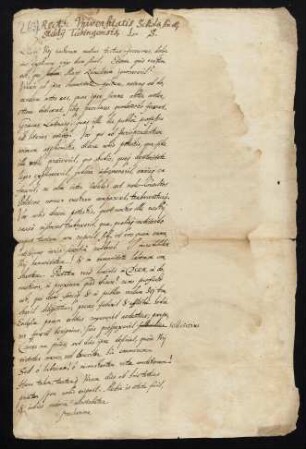 Todesanzeige und Parantationsprogramm des Prof. iur. utr. Martin Rümelinus und der Witwe seines Vaters Dr. Martin Rümelinus, Hofgerichtsadvokat, Margaretha Epp, 1626.