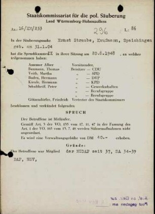 Straube, Ernst