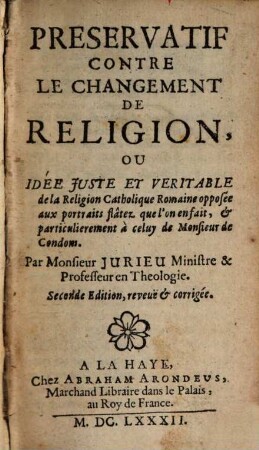 Preservatif contre le changement de religion