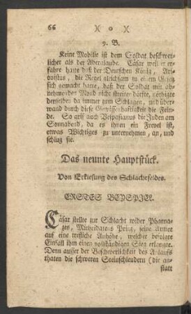Das neunte Hauptstück. Von Erkiesung des Schlachtfeldes