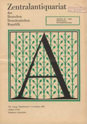 Nr. 1002: Geschichte, Kulturgeschichte