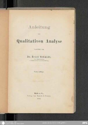 Anleitung zur qualitativen Analyse