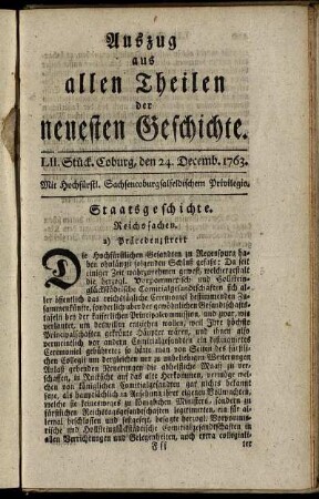 LII. Stück. Coburg, den 24. Dec. 1763.
