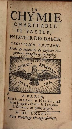 La Chymie charitable ...