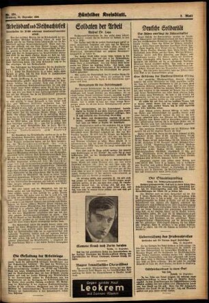 Zweite Ausgabe vom Mittwoch, den 12. Dezember 1934.