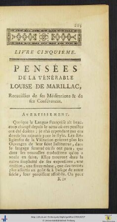 Livre cinquieme