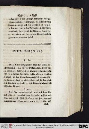 Dritte Abtheilung