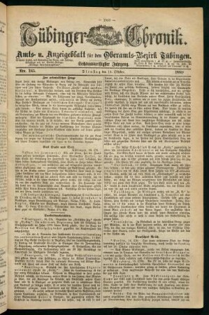 19. Oktober (Nro. 245) - 24. Oktober (Nro. 250)