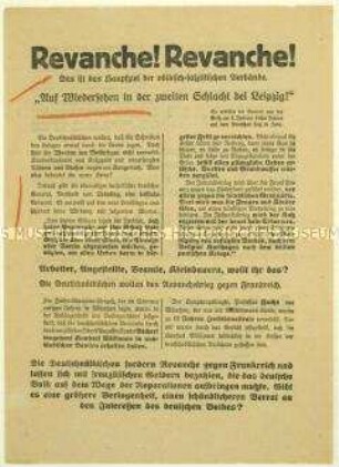 Flugblatt der Vereinigten SPD gegen die Deutschvölkische Bewegung und Aufruf zur Reichstagswahl am 4. Mai 1924