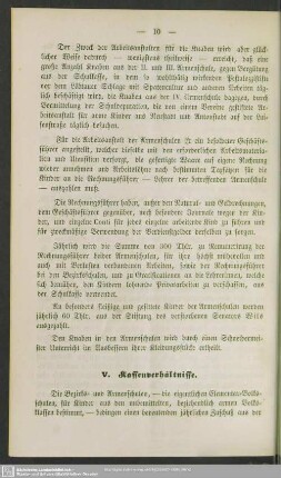 V. Kassenverhältnisse