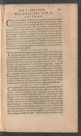 Decadis XII. Lib. I - X. Epitome.