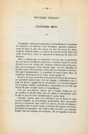 Neuvième tableau. Considérations finales