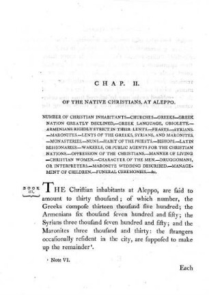 Chap. II. Of the native Christians, at Aleppo.
