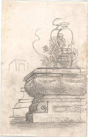 Hildebrand, Adolf von; Florenz (Italien) - Cimitero degli Allori; Grabdenkmal Rudolf Bennert - Perspektive