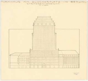 Hochhaus am Blücherplatz, Berlin: Straßenansicht 1:200