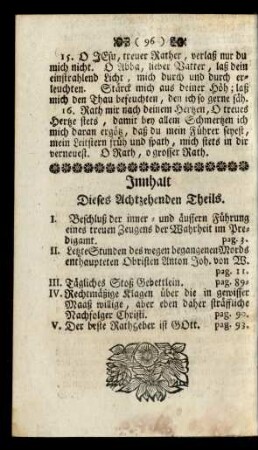 Innhalt Dieses Achtzehenden Theils