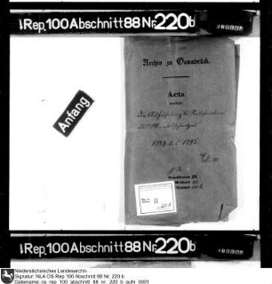 Rektifikation des Monatsschatzes enthält: Karten und Vermessungsregister