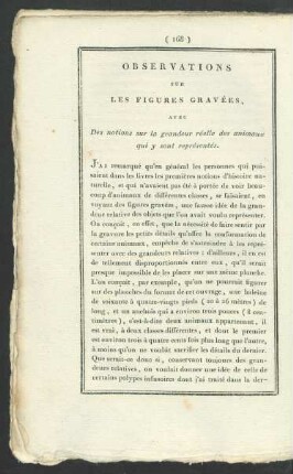 Observations sur les figures gravées.