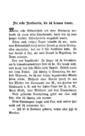 Die erste Berlinerin, die ich kennen lernte