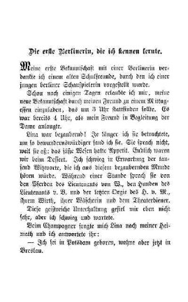 Die erste Berlinerin, die ich kennen lernte