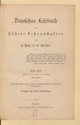 Abt. 2 = Quinta, [Schülerband]: [Abt. 2 = Quinta, [Schülerband]]