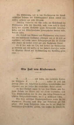 Ein Fall von Kindesmord.